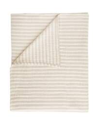 Bianca Cotton Muslin Stripe Throw Natural - Bianca - Size: 150X200 - thumbnail 3