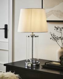 Bronte Clear Glass and Chrome Table Lamp Clear - Searchlight - thumbnail 1