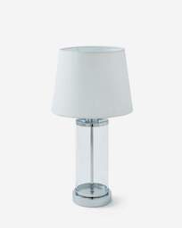 Bronte Clear Glass and Chrome Table Lamp Clear - Searchlight - thumbnail 2
