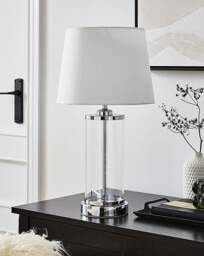 Bronte Clear Glass and Chrome Table Lamp Clear - Searchlight - thumbnail 3