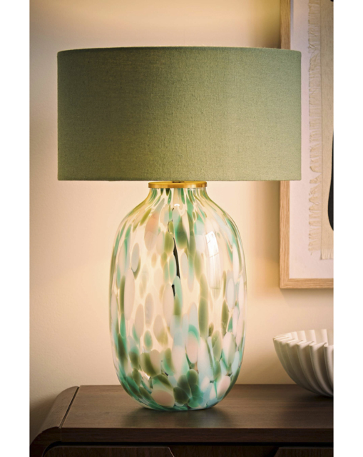 Belinda Green Confetti Table Lamp Green - ValueLights - image 1