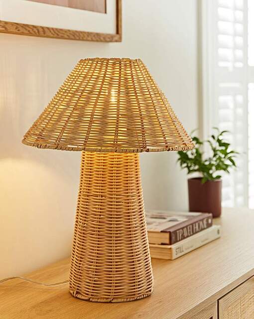Natural Rattan Lamp Natural - Searchlight