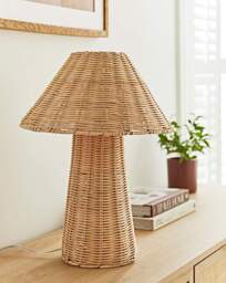 Natural Rattan Lamp Natural - Searchlight - thumbnail 3