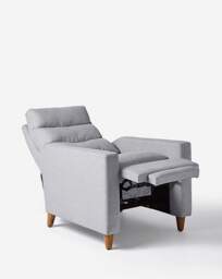Sutton Fabric Pushback Recliner Grey - JD Williams - thumbnail 5