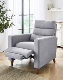 Sutton Fabric Pushback Recliner Grey - JD Williams - thumbnail 4