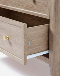 Charlotte Small Chest of Drawers Washed OAK - Julipa - thumbnail 3