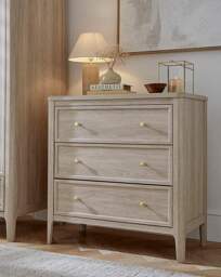 Charlotte Small Chest of Drawers Washed OAK - Julipa - thumbnail 1