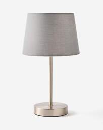 Owen Grey and Chrome Table Lamp Grey - JD Williams - thumbnail 2