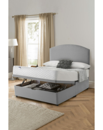 Silentnight Fabric Half Ottoman Base Grey - Silentnight - Size: KINGSIZE - thumbnail 1