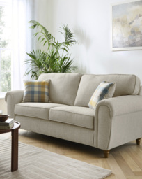 Edgar Fabric 3 Seater Sofa Natural - thumbnail 1