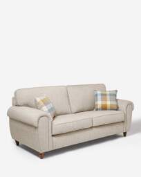 Edgar Fabric 3 Seater Sofa Natural - thumbnail 3