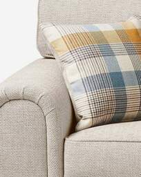 Edgar Fabric 3 Seater Sofa Natural - thumbnail 4