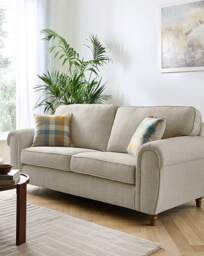 Edgar Fabric 3 Seater Sofa Natural - thumbnail 1