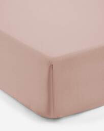 Pure Cotton Extra Deep 38cm Fitted Sheet Dusky Pink - JD Williams - Size: S KING - thumbnail 2