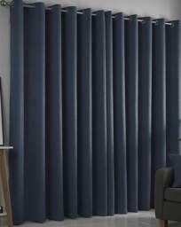 Strata Eyelet Curtains Navy - Fusion - Size: 229 x 183cm - thumbnail 5