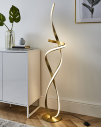 Ribbon LED Floor Lamp Gold - JD Williams - thumbnail 1