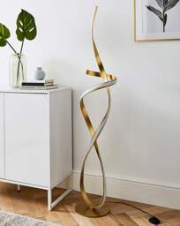Ribbon LED Floor Lamp Gold - JD Williams - thumbnail 3