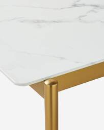 Thea Marble Effect Dining Table Gold - JD Williams - thumbnail 2