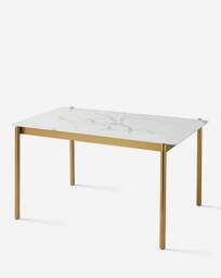 Thea Marble Effect Dining Table Gold - JD Williams - thumbnail 3