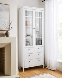 Heath Display Cabinet White - Furniture To Go - thumbnail 1