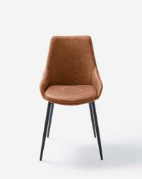 Etta Faux Leather Pair of Dining Chairs Brown - JD Williams - thumbnail 3