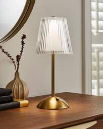 Liora Wireless Rechargeable Table Lamp Gold - JD Williams - thumbnail 3