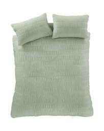 Catherine Lansfield Seersucker Duvet Set Sage - Catherine Lansfield - Size: SINGLE - thumbnail 5