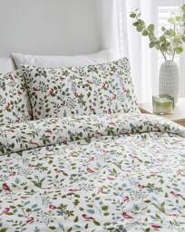 Julipa Hazel Bird Duvet Cover Set White/Multi-Coloured - JD Williams - Size: KING - thumbnail 4