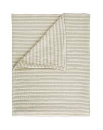 Bianca Cotton Muslin Stripe Throw Green - Bianca - Size: 150X200 - thumbnail 4