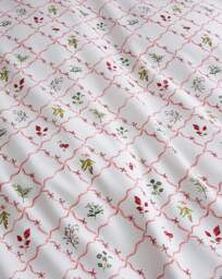 Mallory Bow Trellis Duvet Cover Set White/Pink - JD Williams - Size: KING - thumbnail 2