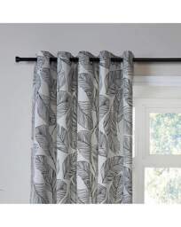 Fusion Matteo Eyelet Curtains Black - Dreams & Drapes - Size: 167 x 182cm - thumbnail 2