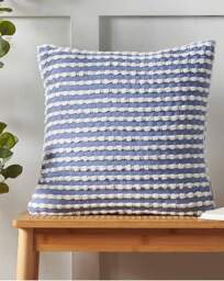 Catherine Lansfield Stab Stitch Cushion Blue - Catherine Lansfield - Size: 43X43CM - thumbnail 1