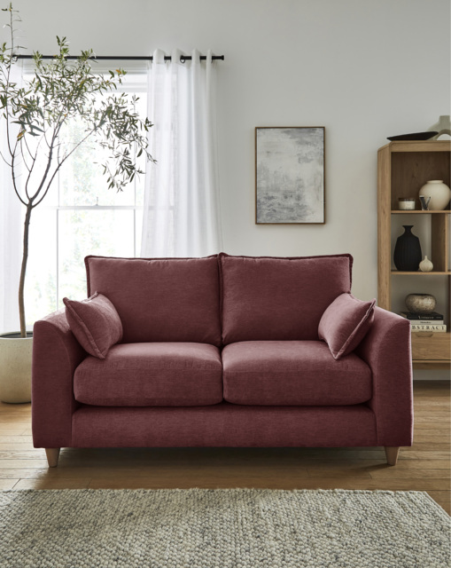 Harlequin Chenille 2 Seater Sofa Plum - JD Williams - image 1
