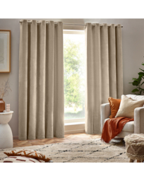 Yard Heavy Chenille Eyelet Curtains Natural - Yard - Size: 229 x 229cm - thumbnail 1
