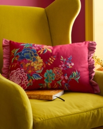 Sophie Robinson Flourish Floral Cushion Bright - Sophie Robinson - Size: 40X60