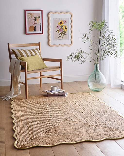 Jute Escallop Rug Yellow - Origins - Size: 160X230 - image 1