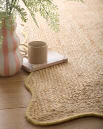 Jute Escallop Rug Yellow - Origins - Size: 160X230 - thumbnail 3