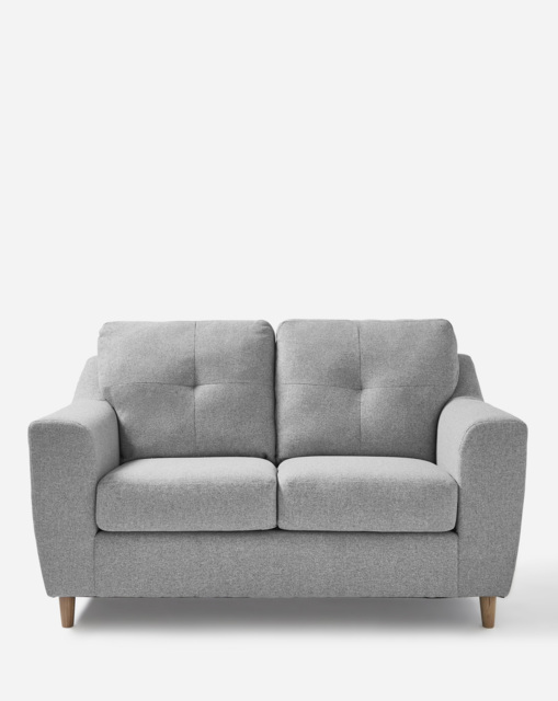 Baxter Fabric 2 Seater Sofa Silver - image 1