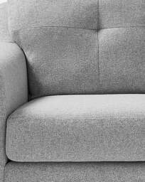 Baxter Fabric 2 Seater Sofa Silver - thumbnail 2