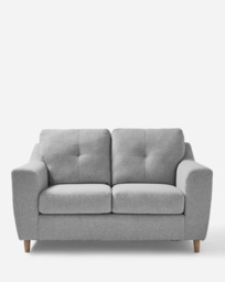 Baxter Fabric 2 Seater Sofa Silver - thumbnail 1