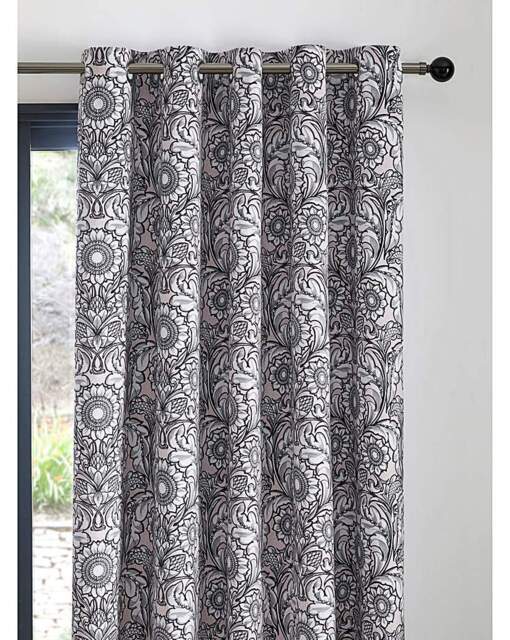 Romilly Velvet Eyelet Curtain Natural - Laurence Llewelyn Bowen - Size: 168 x 229cm - image 1