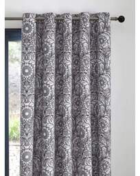 Romilly Velvet Eyelet Curtain Natural - Laurence Llewelyn Bowen - Size: 168 x 229cm - thumbnail 1