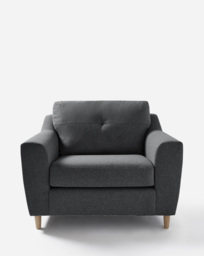 Baxter Fabric Snuggler Chair Charcoal
