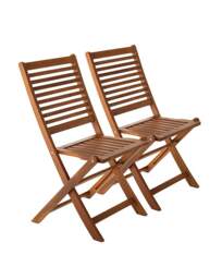 Charles Bentley Pair of Foldable Chairs Natural - Charles Bentley - thumbnail 4