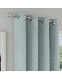 Austin Blackout Thermal Eyelet Curtains Blue - Enhanced Living - Size: 117 x 229cm - thumbnail 4