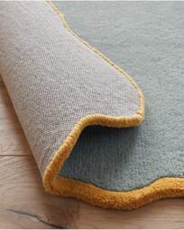Scalloped Elsie Hand-Tufted Woollen Rug Blue Yellow - Origins - Size: 120X170 - thumbnail 2