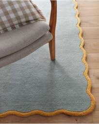 Scalloped Elsie Hand-Tufted Woollen Rug Blue Yellow - Origins - Size: 120X170 - thumbnail 5