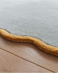 Scalloped Elsie Hand-Tufted Woollen Rug Blue Yellow - Origins - Size: 120X170 - thumbnail 3