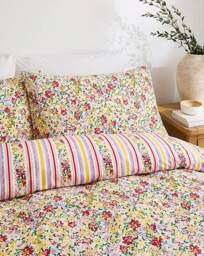 Emmie Floral Stripe Duvet Cover Set Multi - JD Williams - Size: S KING - thumbnail 2