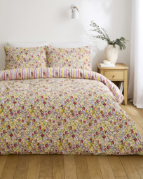 Emmie Floral Stripe Duvet Cover Set Multi - JD Williams - Size: S KING